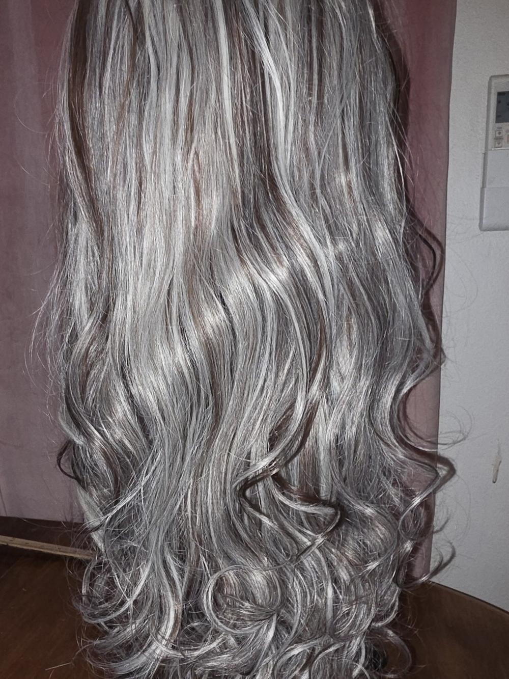 Silver Gray Wavy Women’s Hairpiece Wig - Unbranded